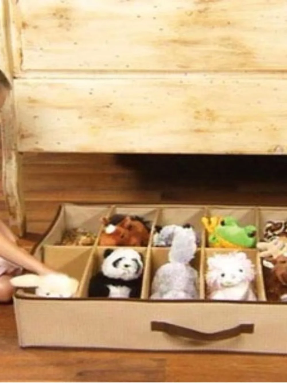 NIB Space Saving Shoe Organizer - Beige Shoe Storage